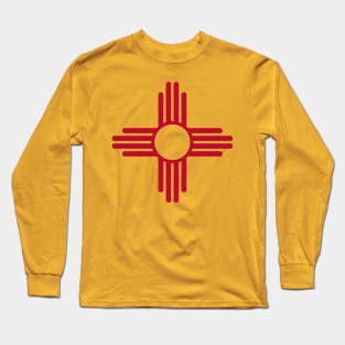 State Flag of New Mexico, USA - Zia Sun Symbol Long Sleeve T-Shirt